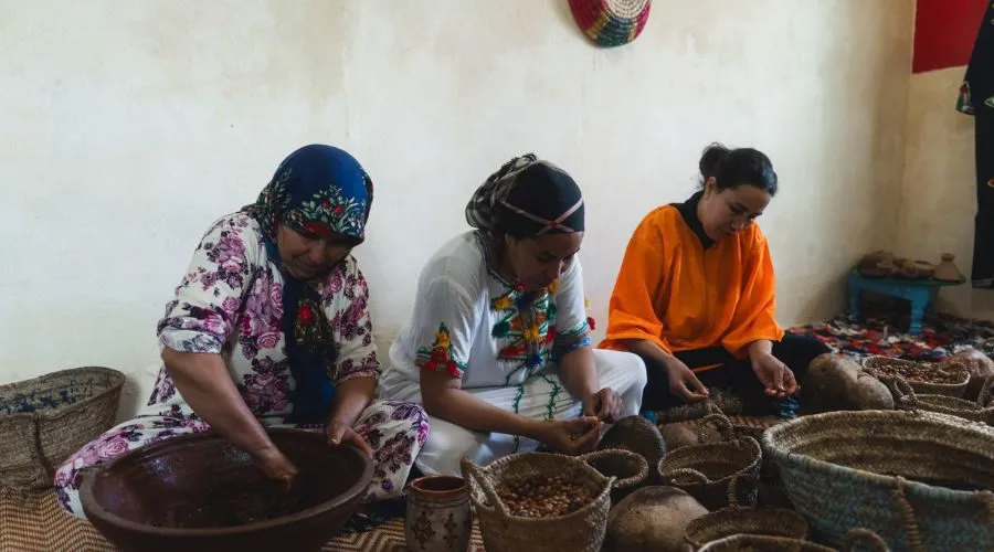 Atelier à Essaouira fabrication argan