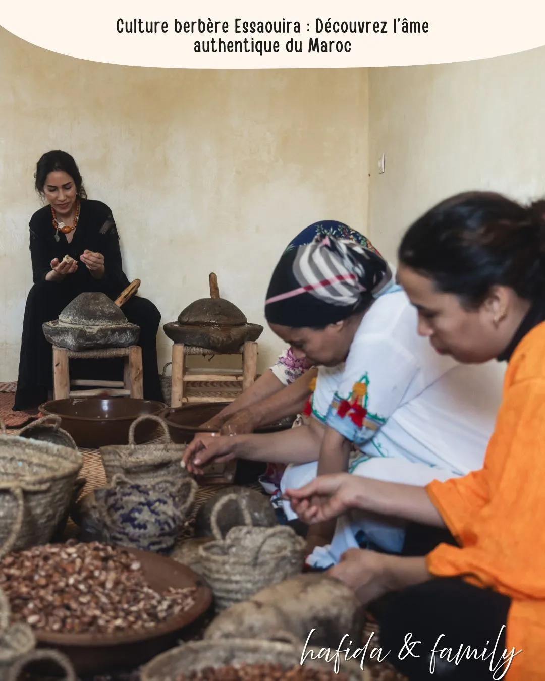 Femmes berbères dans une coopérative d’argan près d’Essaouira